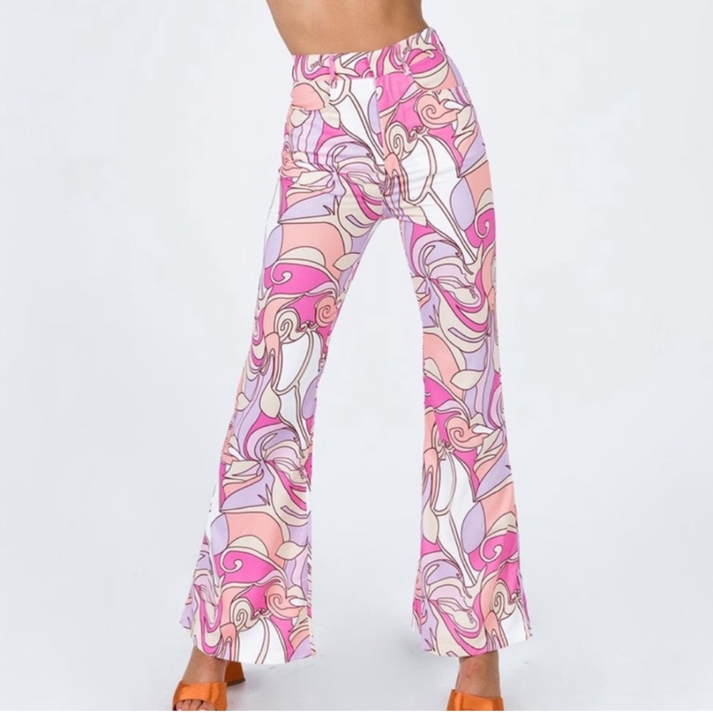 Princess Polly Elsie Pants Pink Multi - Picture 2 of 6